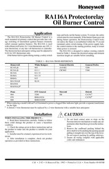 Honeywell RA116A Manual