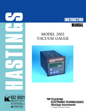 Teledyne HASTINGS 2002 Instruction Manual