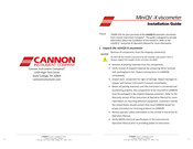 Cannon MiniQV-X Installation Manual