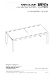 Devries TRENDY Greenland Assembly Instructions Manual