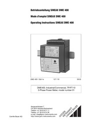 Gossen MetraWatt SINEAX DME 400-1 Operating Instructions Manual