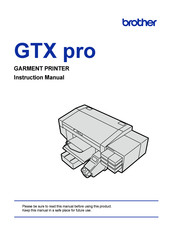 Brother GTX pro Instruction Manual