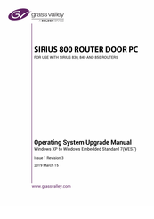 Belden grass valley SIRIUS 850 Operating System Upgrade Manual