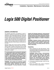 Flowserve Logix 500 Series Installation, Operation & Maintenance Instructions Manual