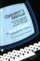 Key Tronic KB 5151jr Operator's Manual