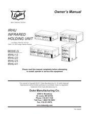 Duke IRHU-12 208 Series Owner's Manual