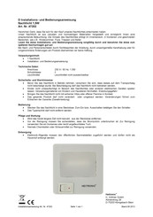 Heitronic 47202 Installation And Operating Instructions Manual