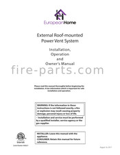 European Home PV-GS-CM-ADC 100 Installation, Operation And Owner's Manual
