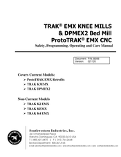 Southwestern Industries TRAK EMX Safety, Programming, Operating And Care Manual