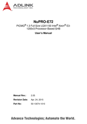 ADLINK Technology NuPRO-E72 User Manual