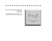 Frox FroxSystem Installation Manual