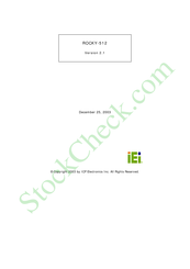 ICP Electronics ROCKY-512 Manual