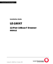 Lucent Technologies LE-180XT Installation Manual
