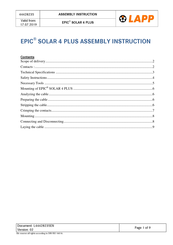 LAPP EPIC SOLAR 4Plus M Assembly Instruction Manual