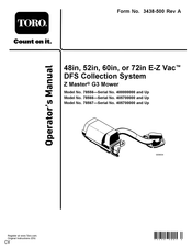Toro E-Z Vac DFS 78567 Operator's Manual