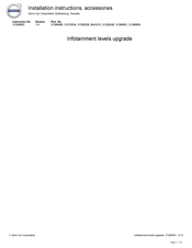 Volvo 31373034 Installation Instructions Manual