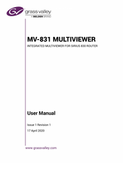 Belden grass valley MV-830-RP User Manual