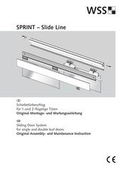 WSS SPRINT Slide Line Original Assembly And Maintenance Instructions