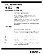 NI SCXI-1379 Installation Instructions Manual