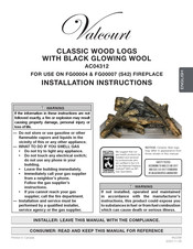 Valcourt AC04312 Installation Instructions Manual