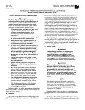 Federal Signal Corporation Cuda Trioptic 352012 Instruction Sheet