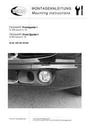 Techart Front Spoiler I Mounting Instructions