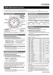 Citizen H24 series Abbreviated Instruction