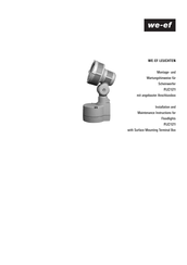 We-Ef FLC121 Installation And Maintenance Instructions Manual