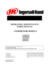 Ingersoll-Rand VHP500CMH Operating, Maintenance & Parts Manual