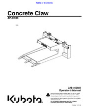 Kubota AP-CC30 Operator's Manual