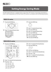 Riso RISO EZ3 Series Setting Manual