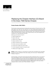 Cisco MAS-7500CI Series Replacing Manual