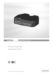 KROHNE ESK4-I/O Supplementary Instructions Manual
