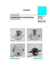 Krohne CORIMASS P Series Installation And Operating Instructions Manual