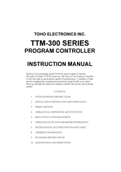Toho Electronics TTM-305 Instruction Manual