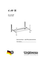 Nußbaum Hebetechnik 4.40H Instructions And Documentation