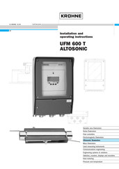 KROHNE UFM 600 T ALTOSONIC Installation And Operating Instructions Manual