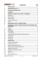 VARO POWERPLUS POWDP2040 Manual