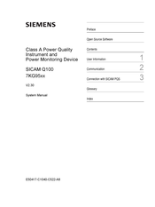 Siemens SICAM Q100 System Manual