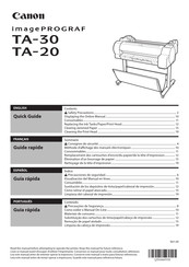 Canon imagePROGRAF TA-20 Quick Manual