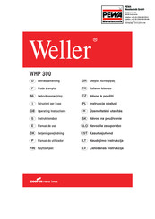Cooper Hand Tools Weller WHP 300 Operating Instructions Manual