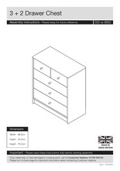 Jd Williams 3 + 2 Drawer Chest Assembly Instructions Manual