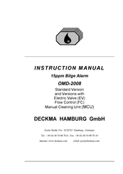 Deckma Hamburg OMD-2008 Instruction Manual