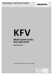 Siegenia KFV BS 250 Series Assembly Instructions Manual