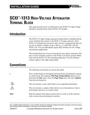 National Instruments SCXI-1313 Installation Manual