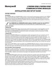 Honeywell LYNXDM-IGSM Installation And Setup Manual