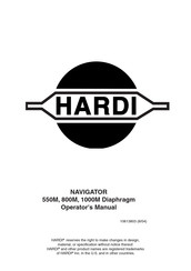 Hardi Navigator 550M Operator's Manual