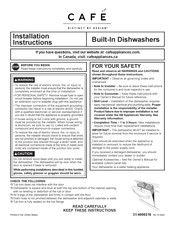 Cafe 1632881 Installation Instructions Manual