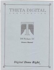 Theta Digital DS Pro basic III Owner's Manual
