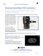 Optec QuickSync TEC Installation Manual
